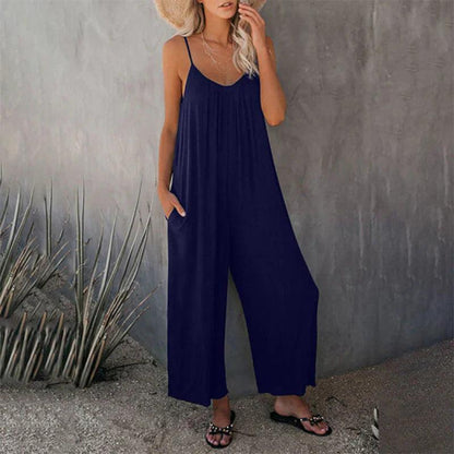 Jumpsuit Bella™ | Women's Sleeveless Loose Jumpsuit | Lightweight Fabric, Side Pockets & Relaxed Fit