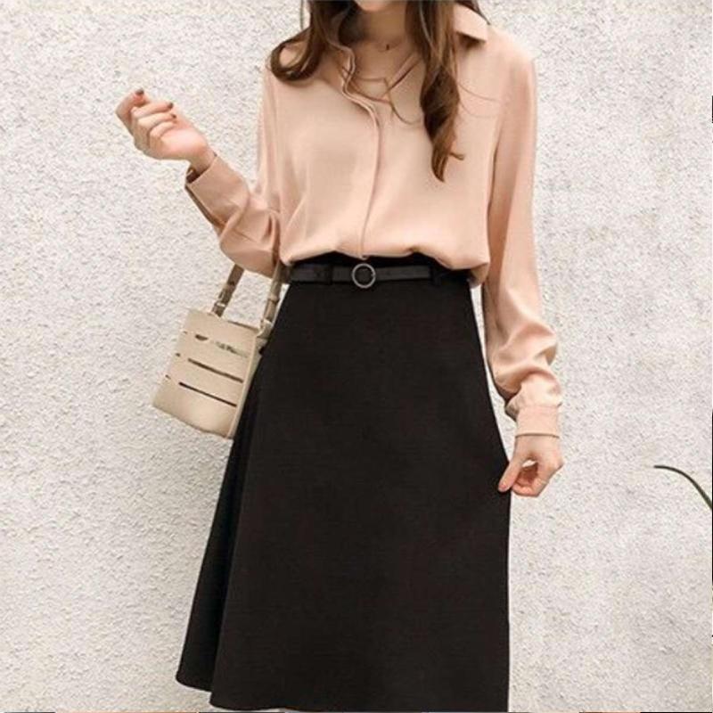 Chiffon Belle™ | Women's Long Sleeve Blouse | Lightweight Chiffon, Breathable Fabric & Stylish Design
