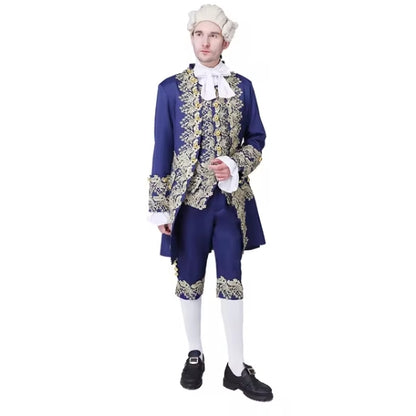 18th Century Costume – Rococo Baroque Victorian Men's Outfit for Halloween, Performance, and Masquerade