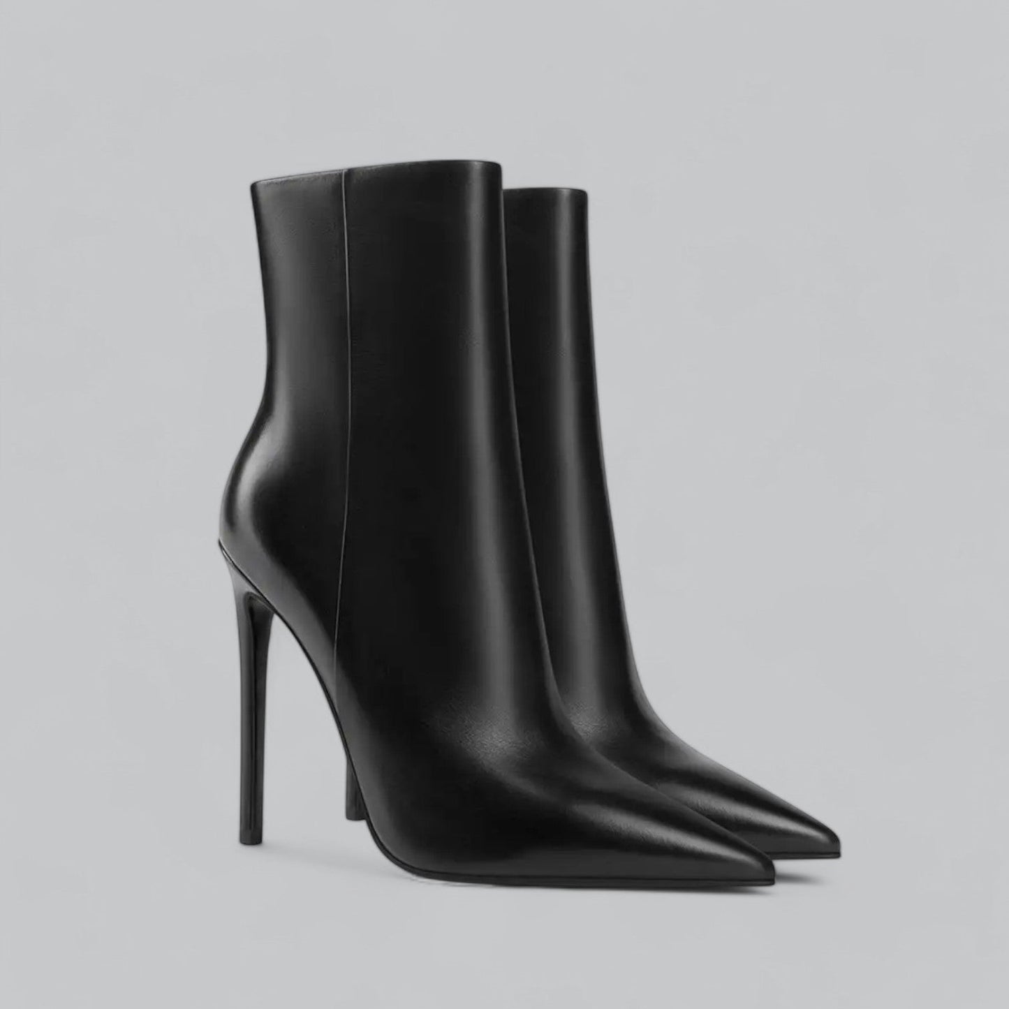 Faux Leather Pointed Slim Heels Ankle Boots | Stylish, Comfortable Fit for Women