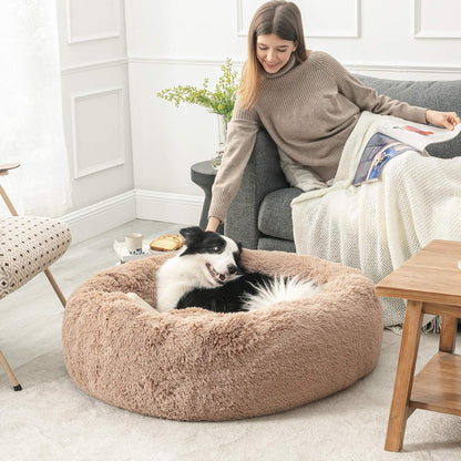 Cosy Calming Dog Bed - Soft Fluffy Dog Bed for Ultimate Comfort Washable