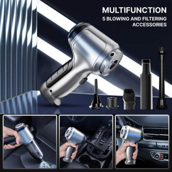 Mini Handheld Vacuum Cleaner – Lightweight Cordless Car Hoover for Deep Cleaning