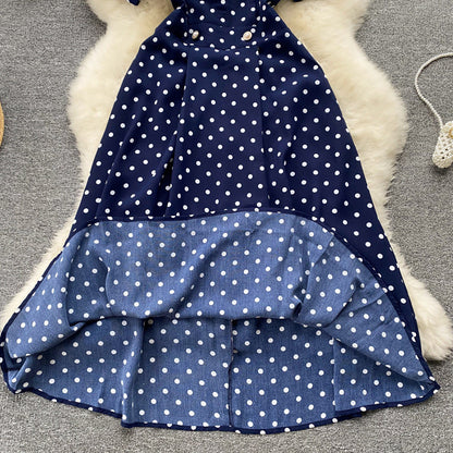 Polka Dot Charm™ | Women's Casual Dress | Lightly Mature, Contrasting Colors, Comfortable Fit