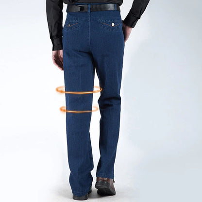 Men's High Waist Straight Cut Jeans | Durable Denim, Classic Fit, Comfortable & Stylish Everyday Wear