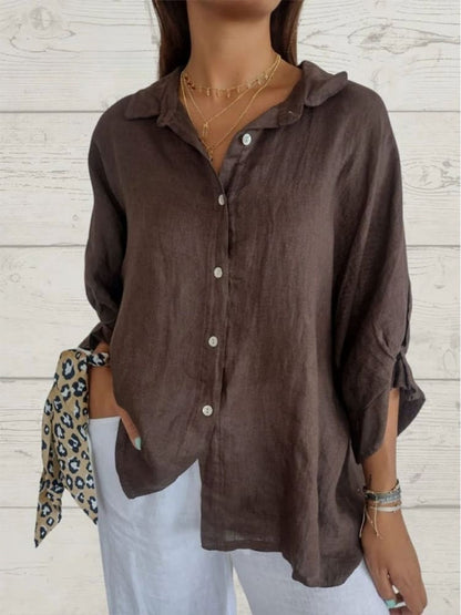 Linen Aura™ | Women's Linen Blouse | Lightweight, Breathable Fabric & Relaxed Fit
