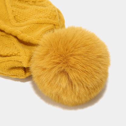 3-Piece Knitted Accessory Set for Women - Hat, Scarf and Gloves in Soft Fabric