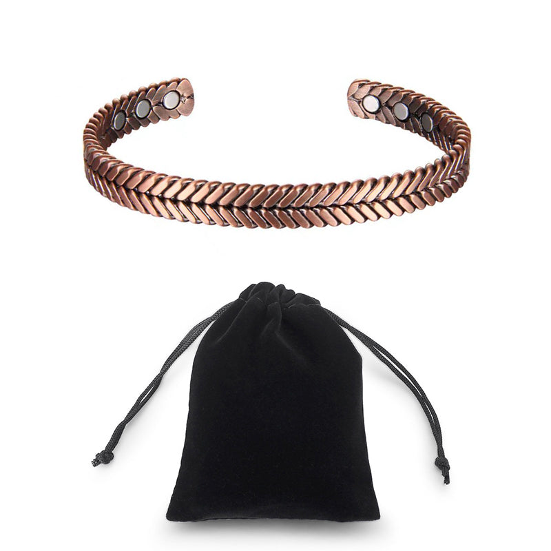 Men’s Copper Bracelet – Hi-Power Magnetic Therapy for Arthritis & Health Benefits