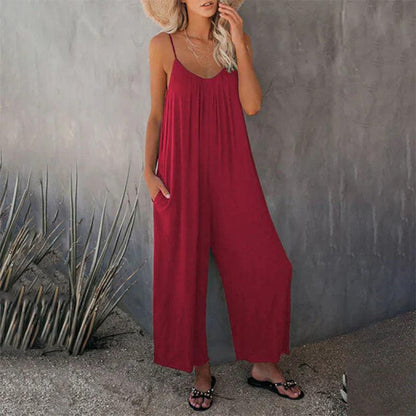 Jumpsuit Bella™ | Women's Sleeveless Loose Jumpsuit | Lightweight Fabric, Side Pockets & Relaxed Fit