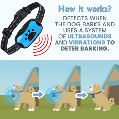 Anti-Barking Dog Collar – Effective Shock, Vibration & Sound Options for All Dog Sizes