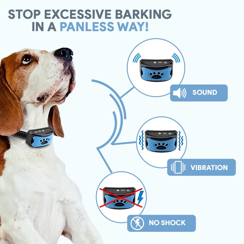 Anti-Barking Dog Collar – Effective Shock, Vibration & Sound Options for All Dog Sizes