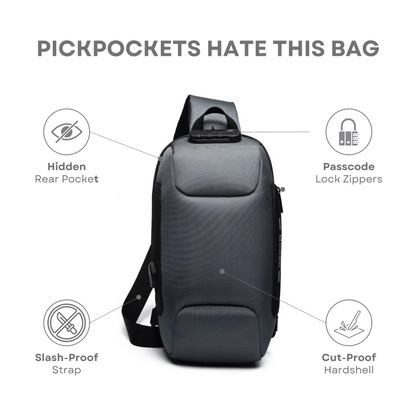 Anti-Theft Crossbody Bag with Charging Port – Perfect for Travel & Security