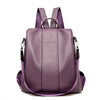 Image of Anti-theft leather backpack women vintage shoulder bag - Getitt
