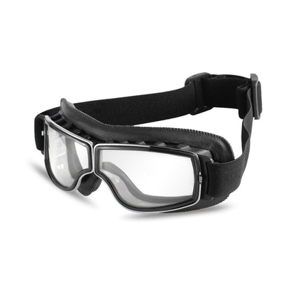 Classic Motorcycle Goggles – Vintage Leather Design, Halcyon-Style Over Glasses Goggles for UK Riders