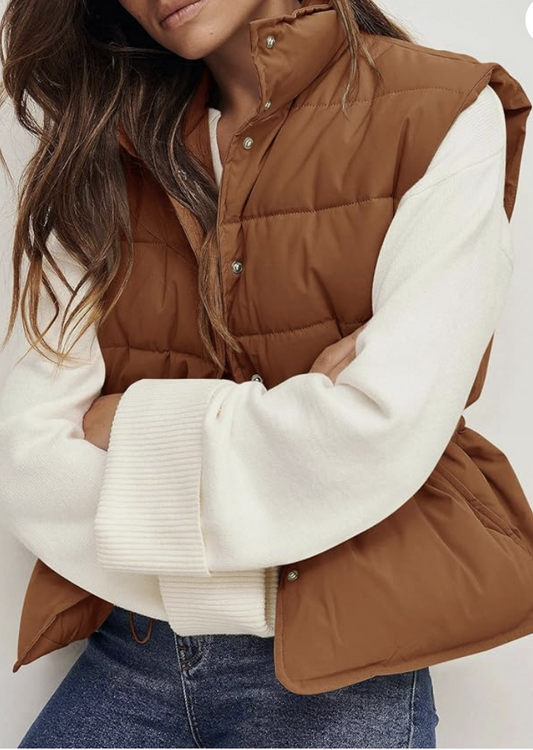 Padded Gilet Women's Vest - Sleeveless Insulated Jacket for Women - Lightweight Outdoor Layering - Ideal for Casual Wear