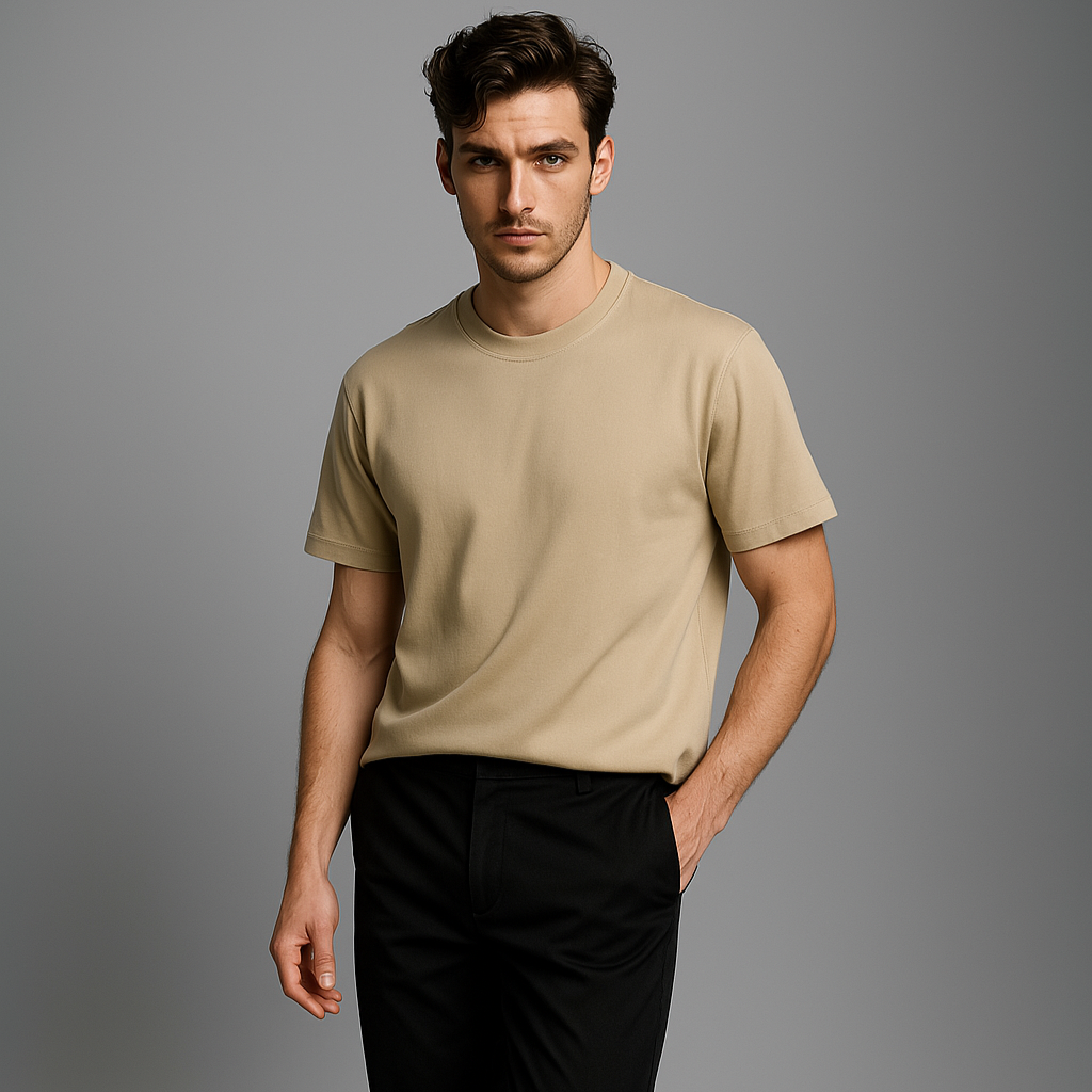 Men's Premium Cotton Crew Neck T-Shirt | Soft Fabric, Breathable, Casual Fit for Everyday Wear