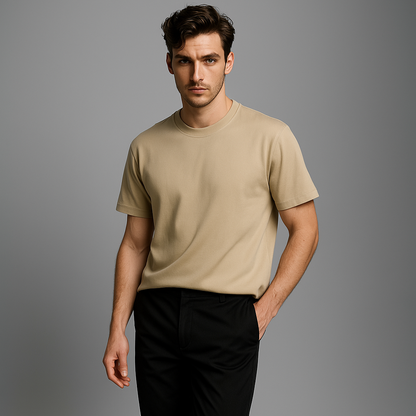 Men's Premium Cotton Crew Neck T-Shirt | Soft Fabric, Breathable, Casual Fit for Everyday Wear