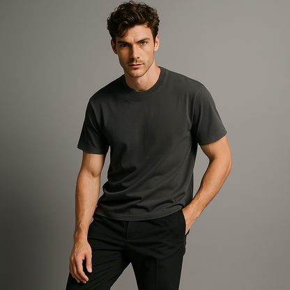 Men's Premium Cotton Crew Neck T-Shirt | Soft Fabric, Breathable, Casual Fit for Everyday Wear