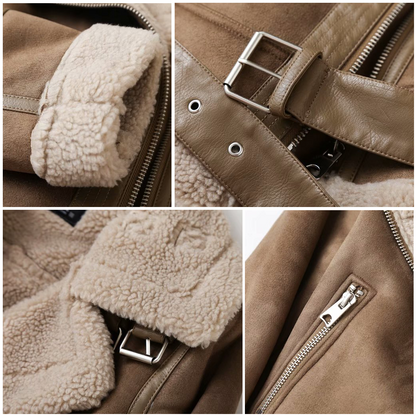 Moto Luxe™ | Women's Leather Moto Jacket | Genuine Leather, Asymmetrical Zipper, Slim Fit Design