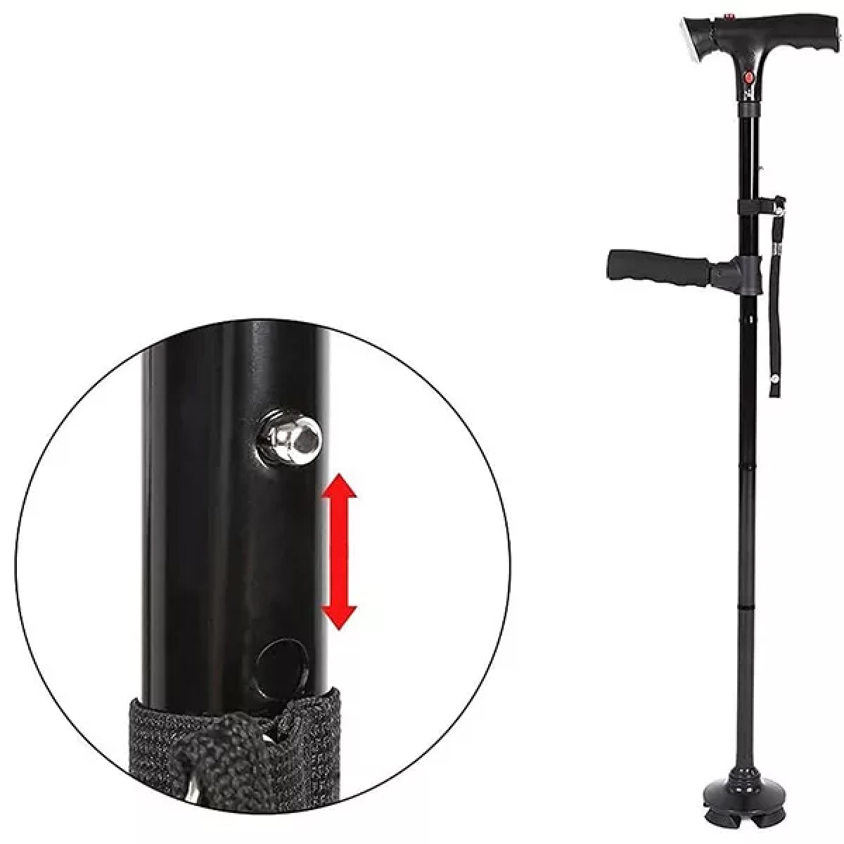 Collapsible Walking Stick with LED Light – Folding Cane for Enhanced Mobility & Nighttime Safety