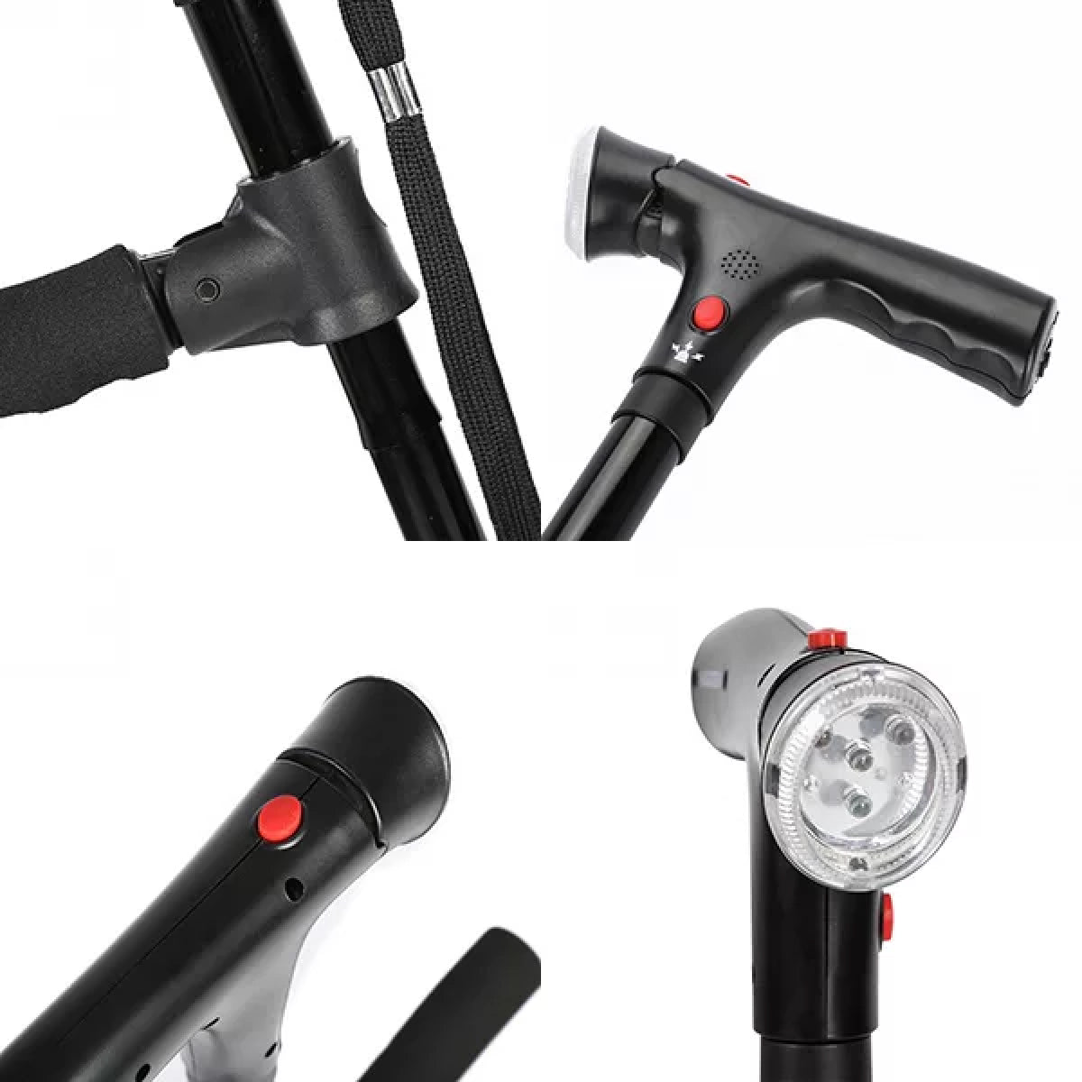 Collapsible Walking Stick with LED Light – Folding Cane for Enhanced Mobility & Nighttime Safety