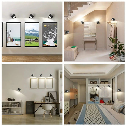 Cordless Wall Lamp - Battery Operated LED Light Fixture for Indoor & Outdoor Use
