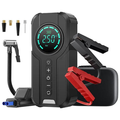 Portable Jump Starter with Air Compressor - Battery Pack to Jump Start a Car Power Bank