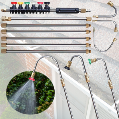 4000 PSI Telescopic Gutter Cleaner – High-Pressure Washer Wand with Extension Lance for Roofs, Walls, and Drains