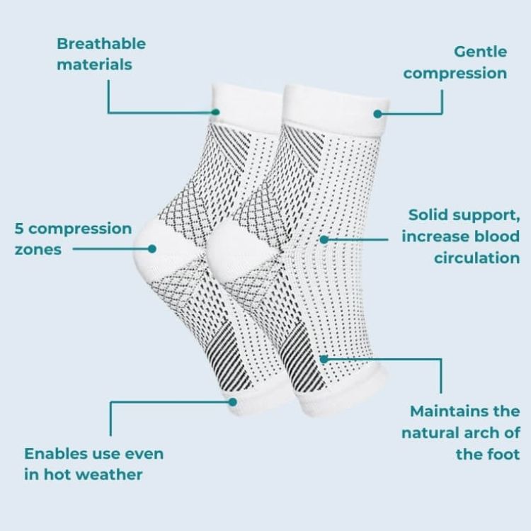 Compression Socks for Neuropathy – Relief for Nerve Pain, Plantar Fasciitis & Ankle Support