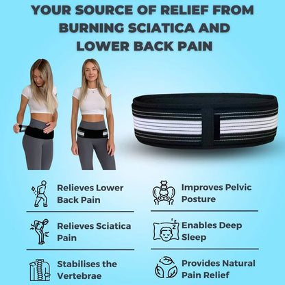 Belt for Sciatica Pain | Orthopedic Lower Back Support for Women & Men