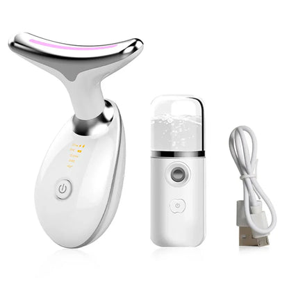 LED Face Light Therapy and Double Chin Massager - Achieve a Sculpted Look and Smooth Skin