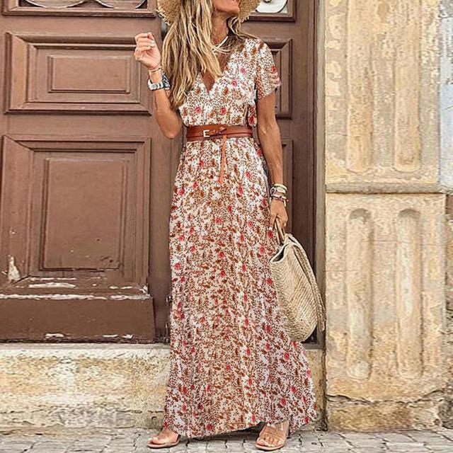 Boho Summer Dress for Women, Airy Lightweight Cotton Fabric, Perfect for Warm Weather