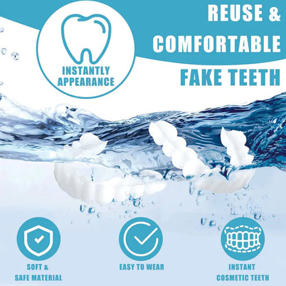 Clip On Teeth Veneers - Instant Smile with Fake Teeth Dentures