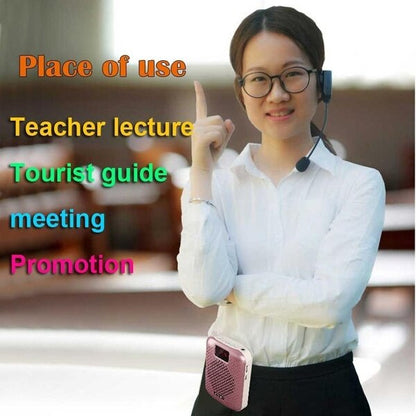 K500 Microphone Bluetooth Loudspeaker Portable Auto Pairing USB Charging Voice Amplifier Megaphone Speaker For Teaching