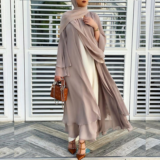 Abaya Set with Headscarf for Women - Modest Wear, Lightweight Fabric, Comfortable Fit