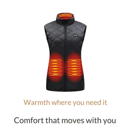 Women's Heated Gilet with Battery Pack – Warm, Rechargeable Body Warmer for Cold Weather