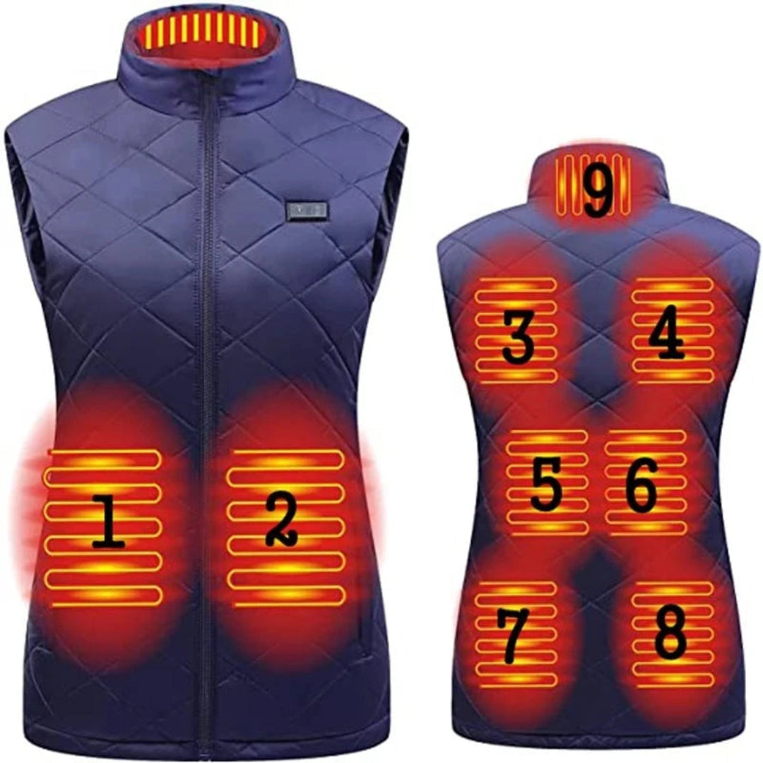 Women's Heated Gilet with Battery Pack – Warm, Rechargeable Body Warmer for Cold Weather