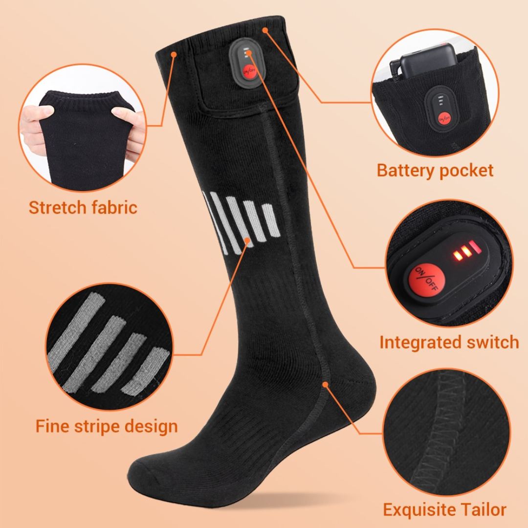 Heated Socks for Men & Women – Rechargeable Battery-Powered Warmth for All-Day Comfort