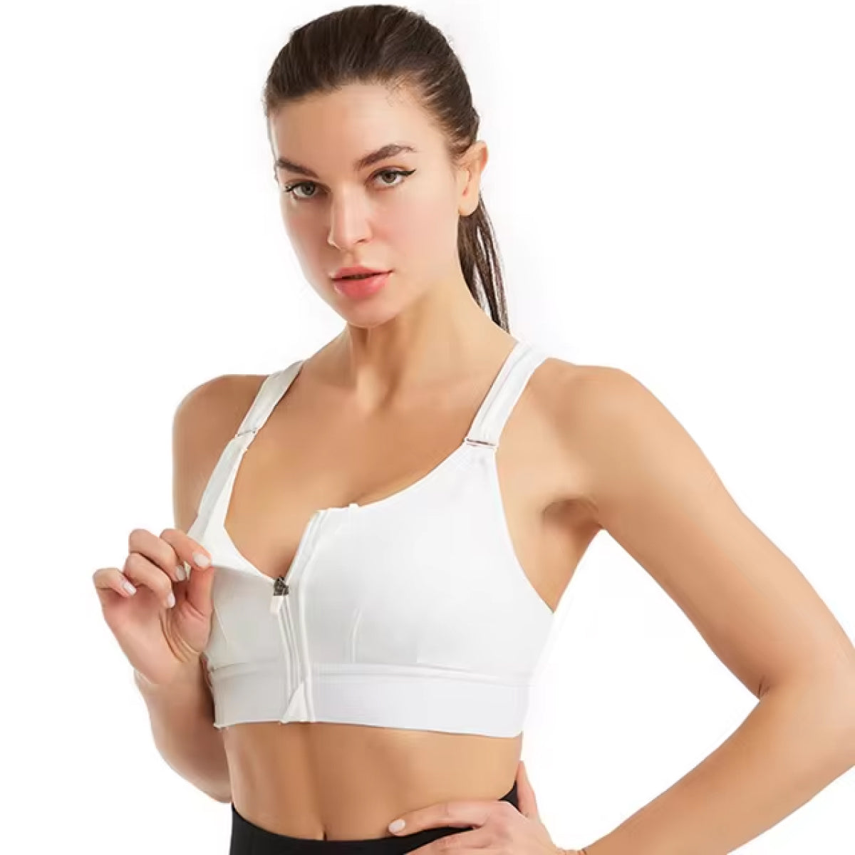 High Support Sports Bra UK – Zip Front Sports Bra for Big Busts, Ultimate Support for Running and Active Wear