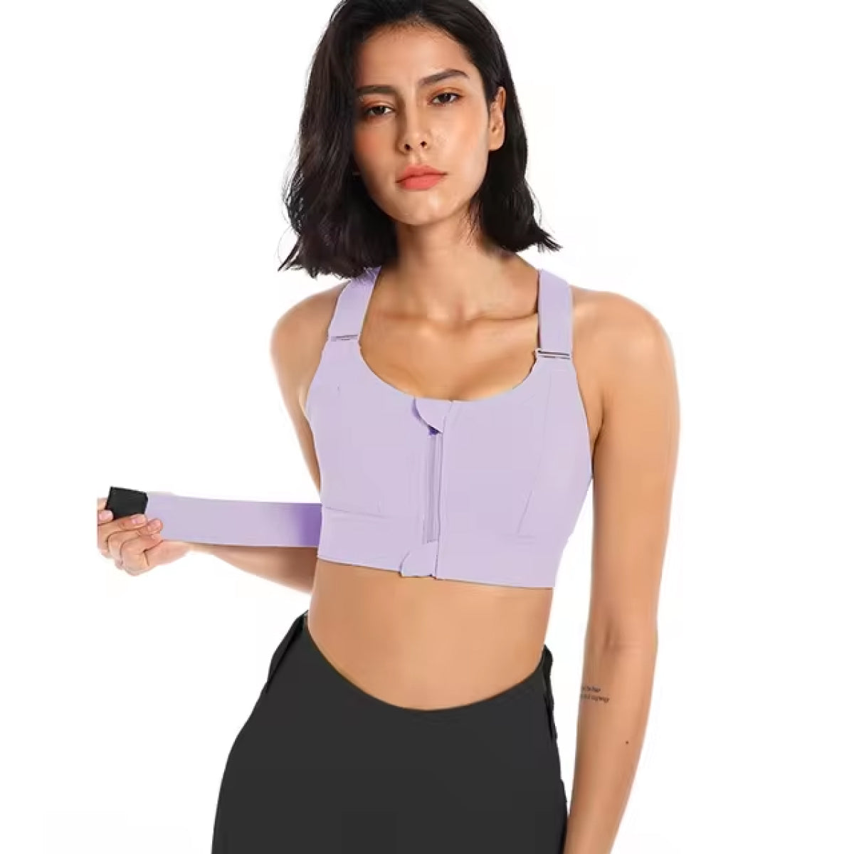 High Support Sports Bra UK – Zip Front Sports Bra for Big Busts, Ultimate Support for Running and Active Wear