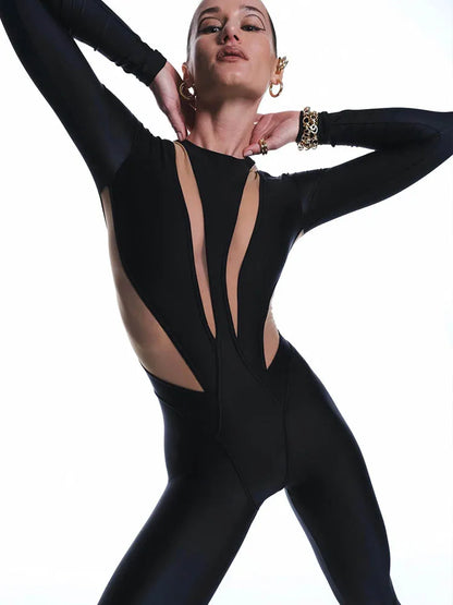 Jumpsuit Bella™ | Women's Long Sleeve Casual Jumpsuit | Crew Neck, Soft Fabric, Comfortable Fit