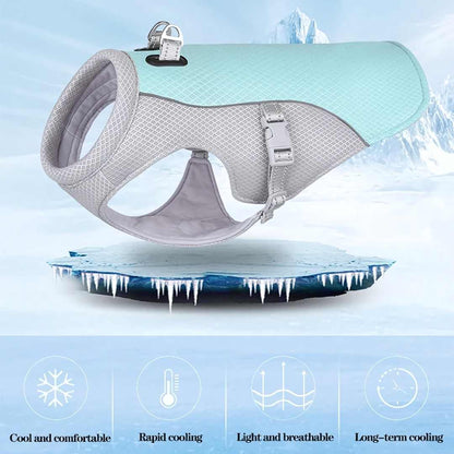 Summer Ice Dog Cooler Vest Dog Cooling Vest For Sunstroke Prevention Water-soakable Dog Cooling Vest Coat Suit