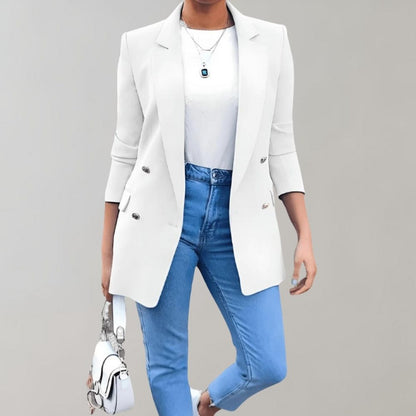 Lapel Luxe™ | Women's Long Sleeve Blazer | Stylish Tailored Fit, Premium Fabric, Versatile Design