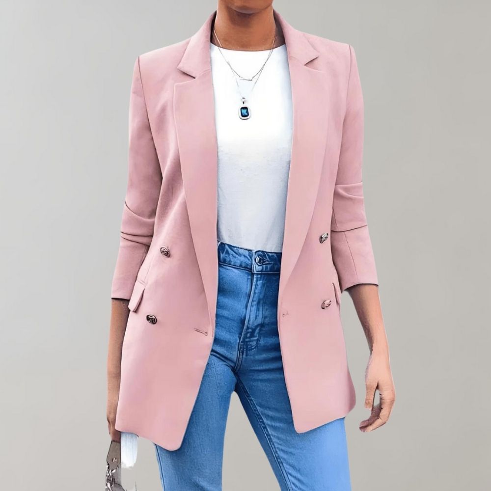 Lapel Luxe™ | Women's Long Sleeve Blazer | Stylish Tailored Fit, Premium Fabric, Versatile Design