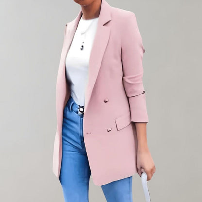 Lapel Luxe™ | Women's Long Sleeve Blazer | Stylish Tailored Fit, Premium Fabric, Versatile Design