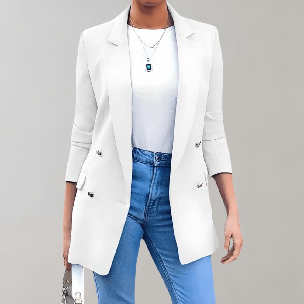 Lapel Luxe™ | Women's Long Sleeve Blazer | Stylish Tailored Fit, Premium Fabric, Versatile Design