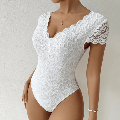 Bodysuit Bella™ | Women's V-Neck Bodysuit | Soft Fabric, Form-Fitting Design & Easy Snap Closure
