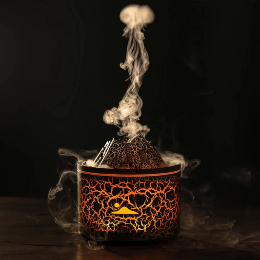 LED Volcano Humidifier with 7-Color Night Light for Home, Office & Bedroom Use