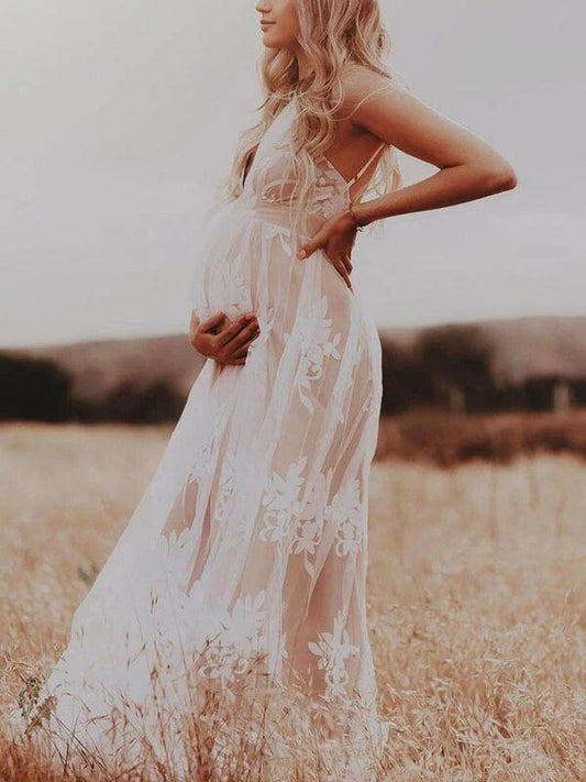 B&S | Soft & Breathable Maternity Maxi Dress – Flattering Fit for Stylish Comfort During Pregnancy