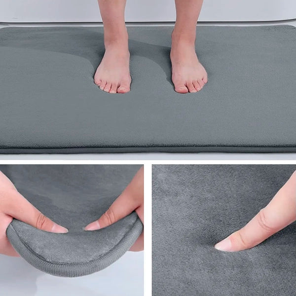 Absorbent Memory Foam Bath Mat – Non-Slip Rug for a Dry