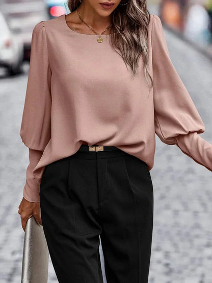Blouse Aura™ | Women's Pleated Sleeve Blouse | Lightweight Fabric, Stylish Design & Comfortable Fit